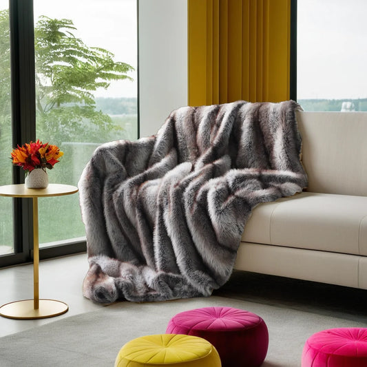 Plush Fur Blanket Hazel