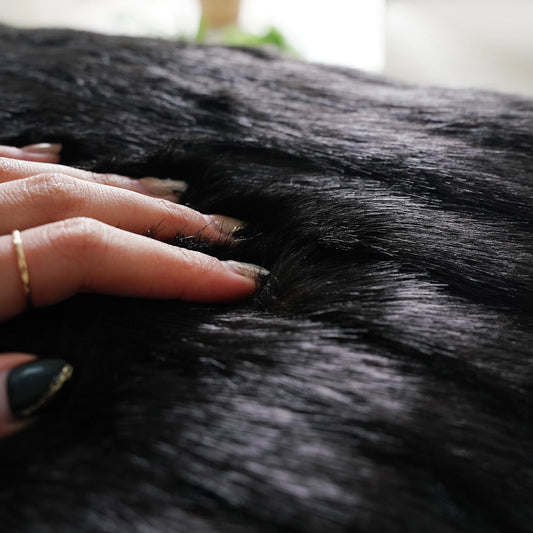 Fur Pillow Case Onyx