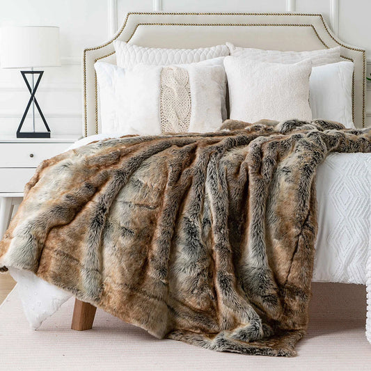 Plush Fur Blanket Nordic