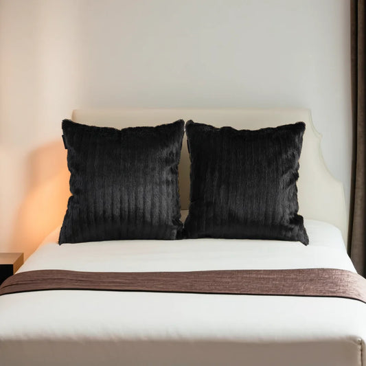 Fur Pillow Case Onyx