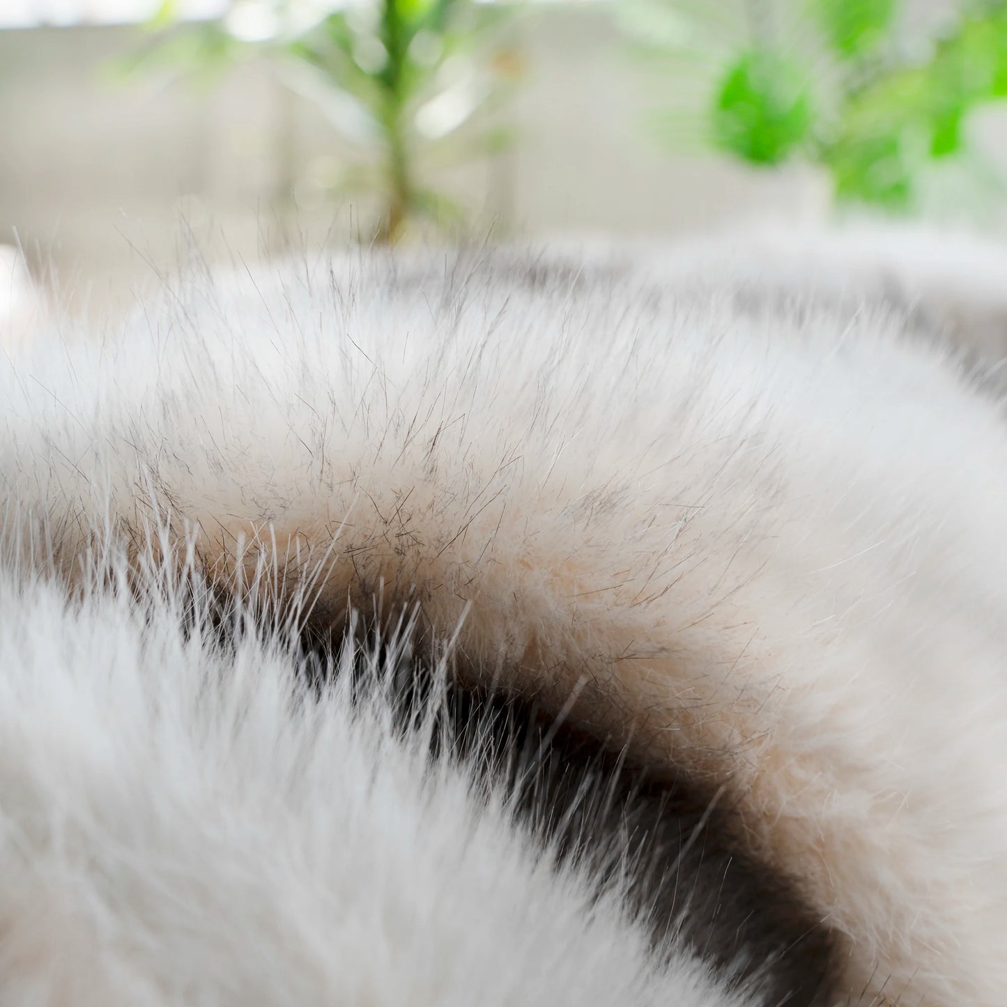 Plush Fur Blanket Marble